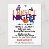 Papier Budget Fright Night Halloween Fête Invitation (Devant)