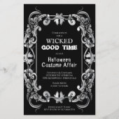 Papier Budget frontière Ornat Halloween Invitations (Devant)