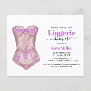 Papier BUDGET Fuchsia Bustier Lingerie Fête des mariées