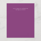 Papier BUDGET Fuchsia Mariage rose violet invite (Dos)