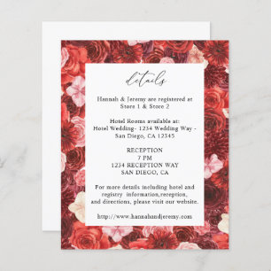 Papier Budget Full Red Floral Détails - Blanc 3