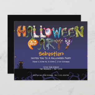 Papier BUDGET Fun Halloween Partie Typographie Éffrayante