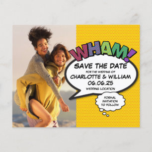 Papier Budget Fun Photo Mariage Enregistrez la Date