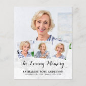 Papier Budget Funérailles 4 Photo Collage Merci de sympat (Devant)