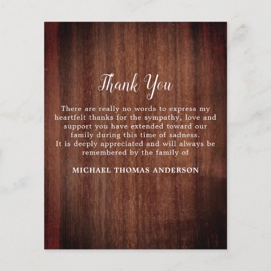 Papier Budget Funérailles Russe 3 Photo Sympathie Merci (Dos)