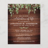 Papier Budget Funéraire Célébration De La Vie Invitation (Devant)