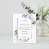 Papier Budget Funéraire Invitation Florale violet (Debout devant)