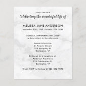 Papier Budget Funéraire Photo Célébration De La Vie (Dos)