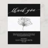 Papier Budget Funeral Memorial Thank you Card (Devant)