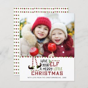 Papier Budget Funky Christmas Elf Photo Holiday Card