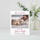 Papier Budget Funny Animal Furry & Bright Photo Noël (Debout devant)