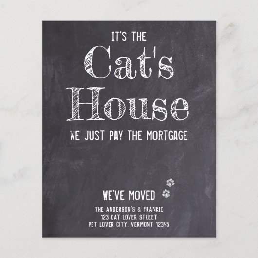 Papier Budget Funny Chat Animateur de Faire-part (Devant)