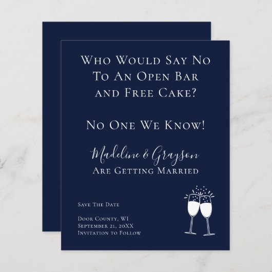 Papier BUDGET Funny Open Bar Gâteau Gratuit Enregistrer L (Devant / Derrière)