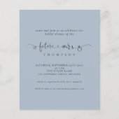 Papier Budget Futur Mme Bridal Dusty Invitation de douche (Devant)