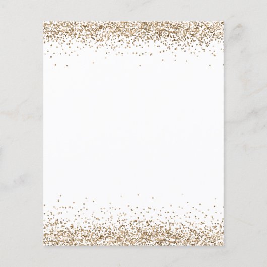 Papier Budget Futur Mme Parties scintillant Or Fête des m (Dos)
