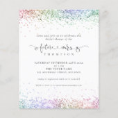 Papier Budget Futur Mme Rainbow Parties scintillant Fête  (Devant)