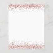 Papier Budget Futur Mme Rose Parties scintillant d'or Fêt (Dos)