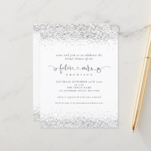 Papier Budget Futur Mme Silver Parties scintillant Fête d
