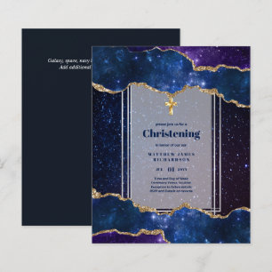 Papier BUDGET Galaxy CHRISTENING Invitations Baptême Baut