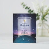 Papier BUDGET Galaxy CHRISTENING Invitations Baptême Baut (Debout devant)