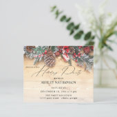 Papier Budget Garland & Berries Rustic Holiday Party (Debout devant)