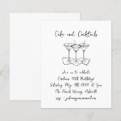 Papier Budget Gâteaux manuscrits Cocktails Anniversaire (Devant / Derrière)