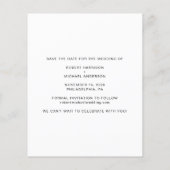 Papier Budget Gay Mariage Tuxedo Enregistrer La Date (Dos)