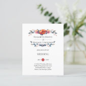Papier Budget Ginger Navy Invitation des Mariages de auto (Debout devant)