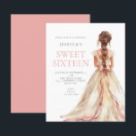 Papier Budget Girl in Pink Bow Gown Sweet 16 invitation<br><div class="desc">Budget Girl in Pink Bow Gown Sweet 16 invitation. Un rapport qualité-prix BUDGET alternative sur une taille plus petite 4, 5 x 5, 6" semi-brillant poids 110lbs, qui est d'une épaisseur similaire à une carte postale (cependant ne convient pas à l'utilisation comme carte postale.) VEUILLEZ NOTER qu'il y a UN...</div>