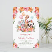 Papier Budget Girl Jungle Safari Bébé Sprinkle (Debout devant)