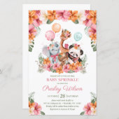 Papier Budget Girl Jungle Safari Bébé Sprinkle (Devant / Derrière)