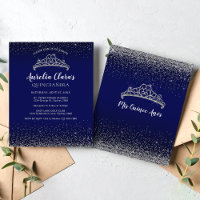 BUDGET Glam Bleu Parties scintillant en argent Tia