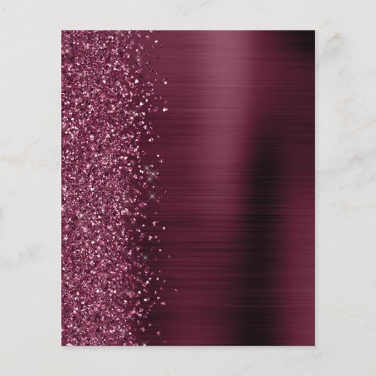 Papier Budget Glam Bourgogne Parties scintillant Script M (Dos)