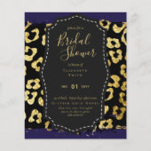 Papier Budget Glam Gold Marine Fête des mariées Invitatio (Devant)
