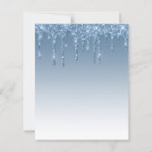 Papier Budget Glam Parties scintillant Bleu 60e anniversa (Dos)