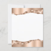 Papier Budget Glam Rose Gold Miroir Tiles Mariage Invitat (Dos)
