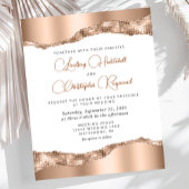 Papier Budget Glam Rose Gold Miroir Tiles Mariage Invitat