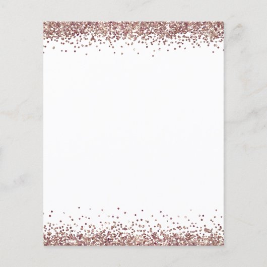 Papier Budget Glam Rose Gold Parties scintillant Invitati (Dos)