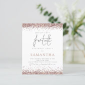 Papier Budget Glam Rose Gold Parties scintillant Invitati (Debout devant)