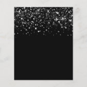 Papier Budget Glittery Black Sweet 16 Invitation (Dos)