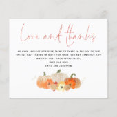 Papier Budget Glittery Citrouilles Photo Love and Thanks (Devant)