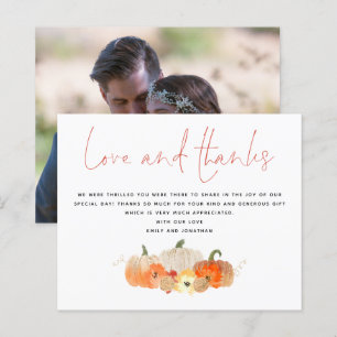 Papier Budget Glittery Citrouilles Photo Love and Thanks