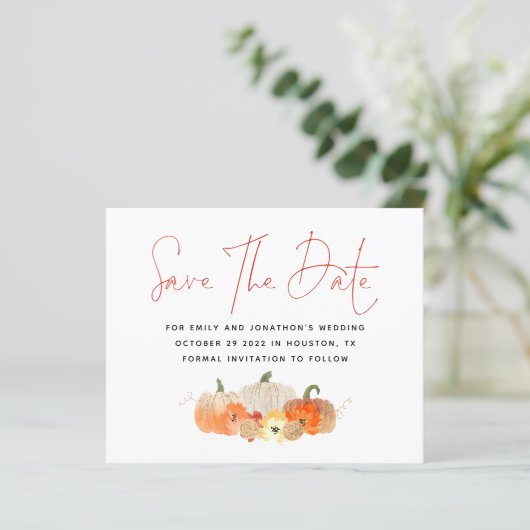 Papier Budget Glittery Citrouilles QR Code Enregistrer la (Debout devant)