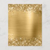 Papier Budget Glittery Gold Glam 50e anniversaire Invitat (Dos)