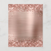 Papier Budget Glittery Rose Gold Glam Anniversaire Invita (Dos)