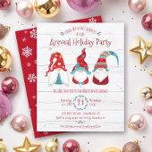 Papier Budget Gnome Rustic Noël Fête Invitation