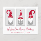 Papier Budget Gnomes Nordic Christmas Holiday Card (Devant)