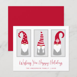 Papier Budget Gnomes Nordic Christmas Holiday Card