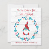 Papier Budget Gnomfor Holidays Elf Rustic Wreath Card (Devant)