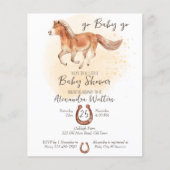 Papier Budget Go bébé aller courir cheval poulain baby sh (Devant)